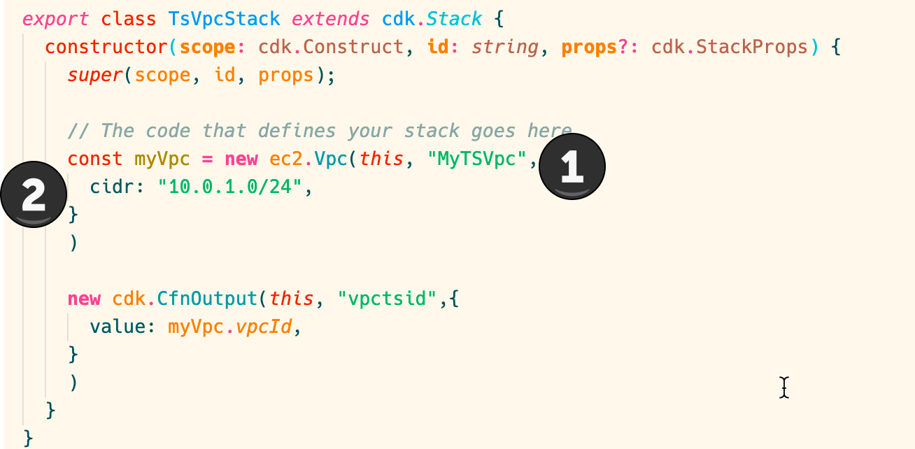 Image of Go code defining a VPC.