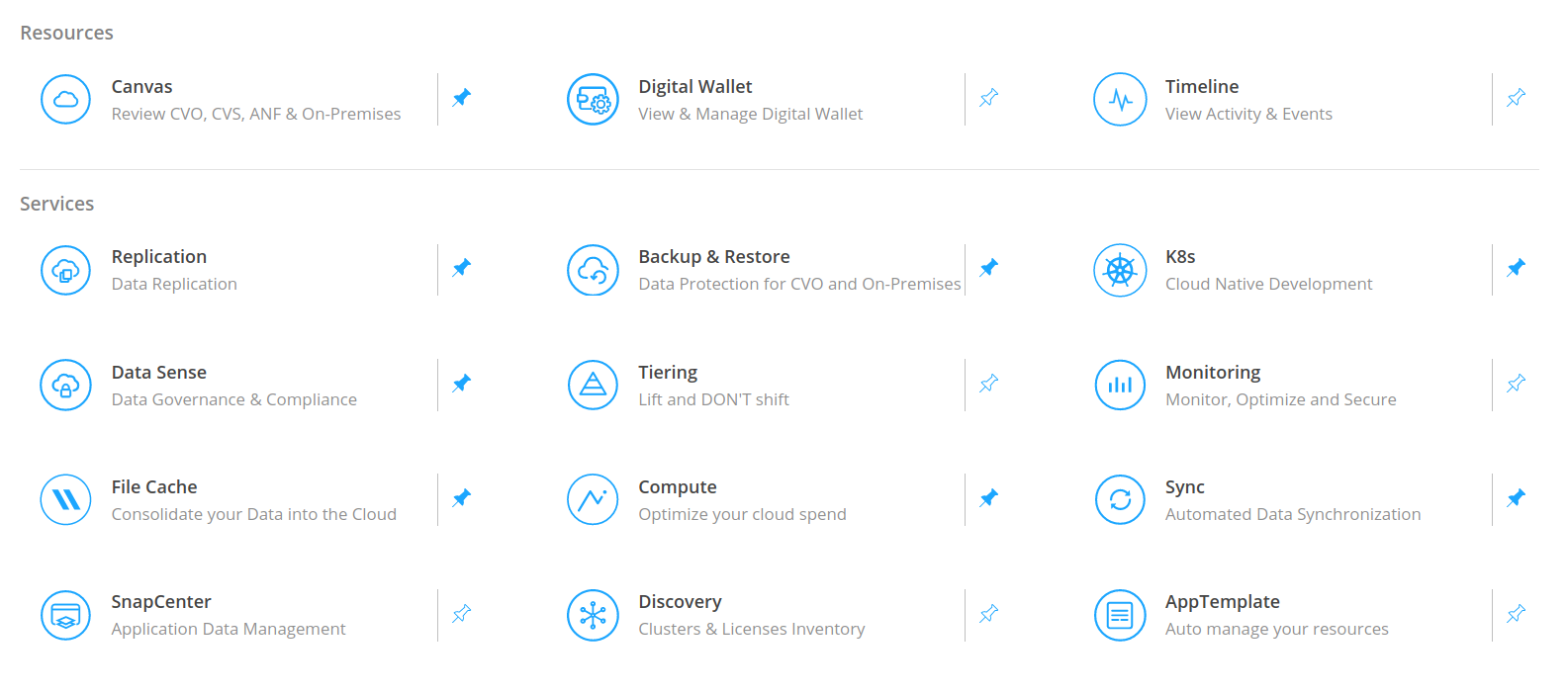 Other NetApp services