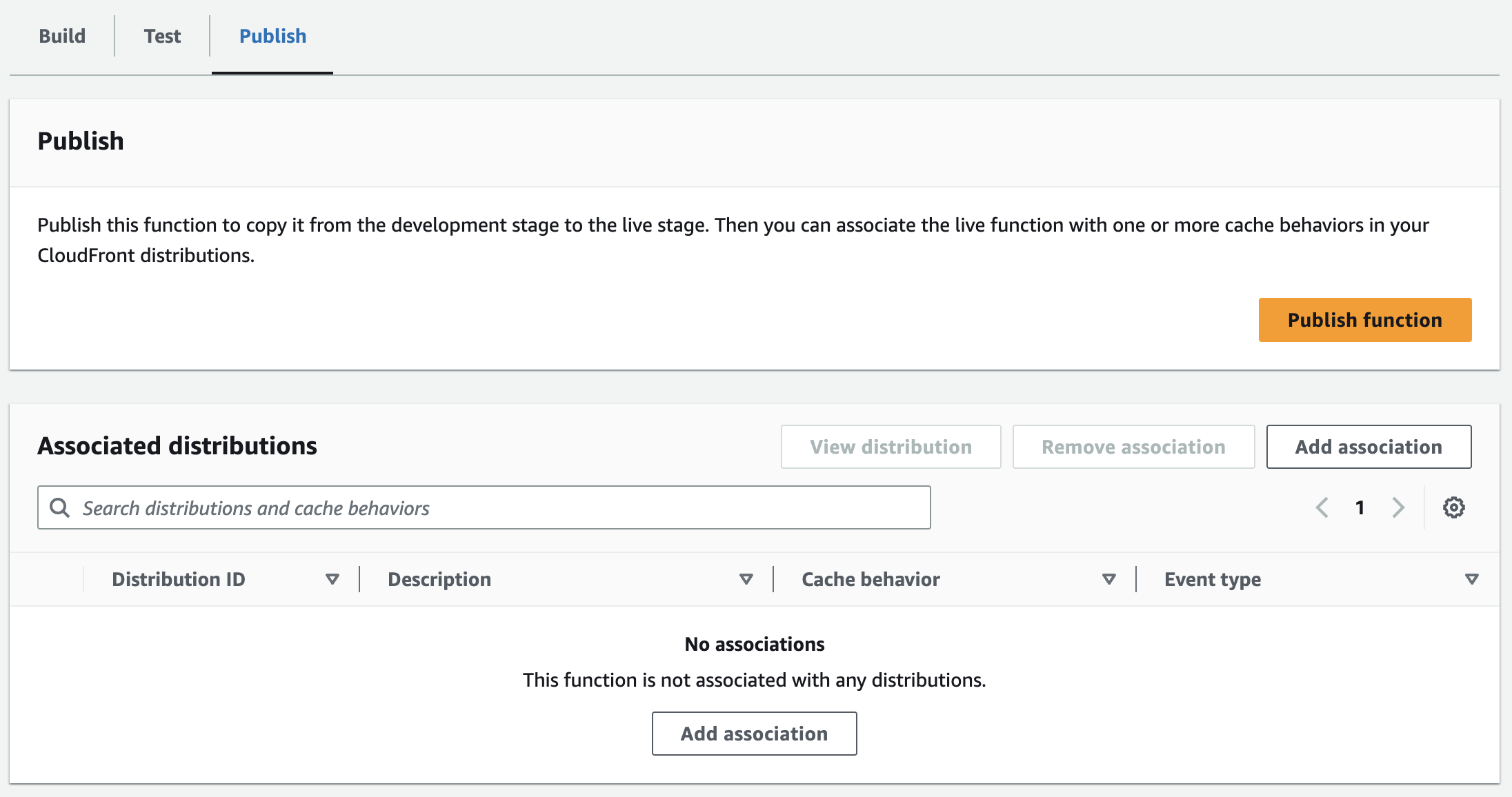 Publish function