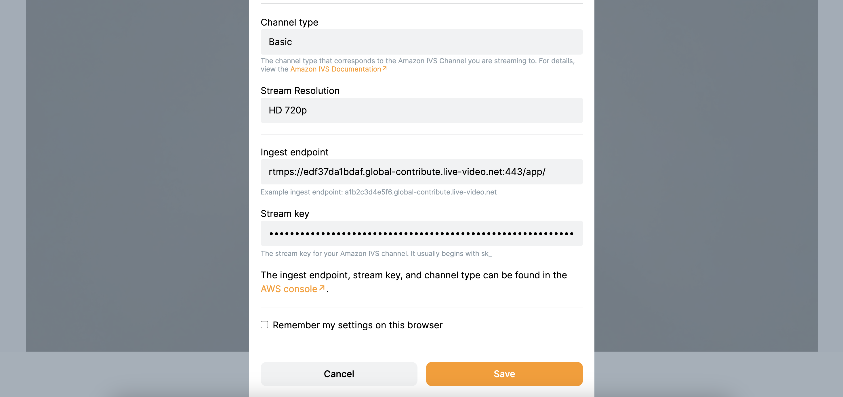 IVS Rocks settings