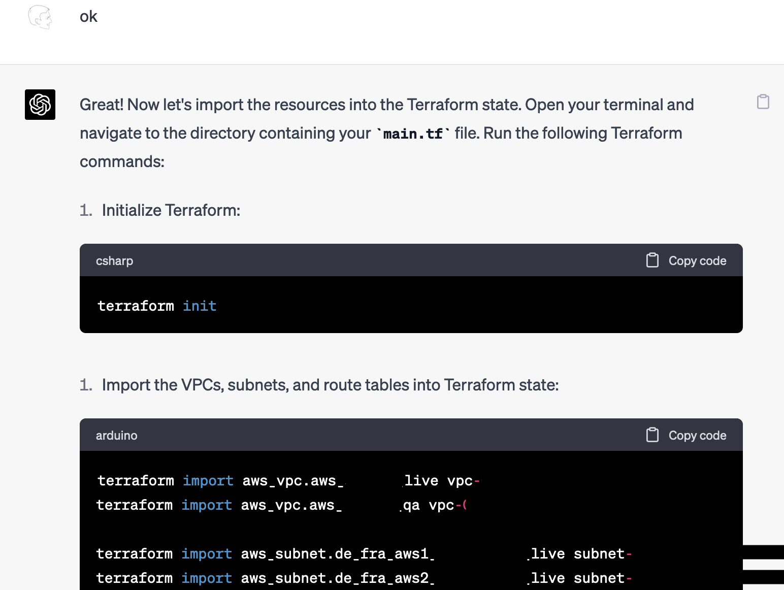 Generate TF Imports