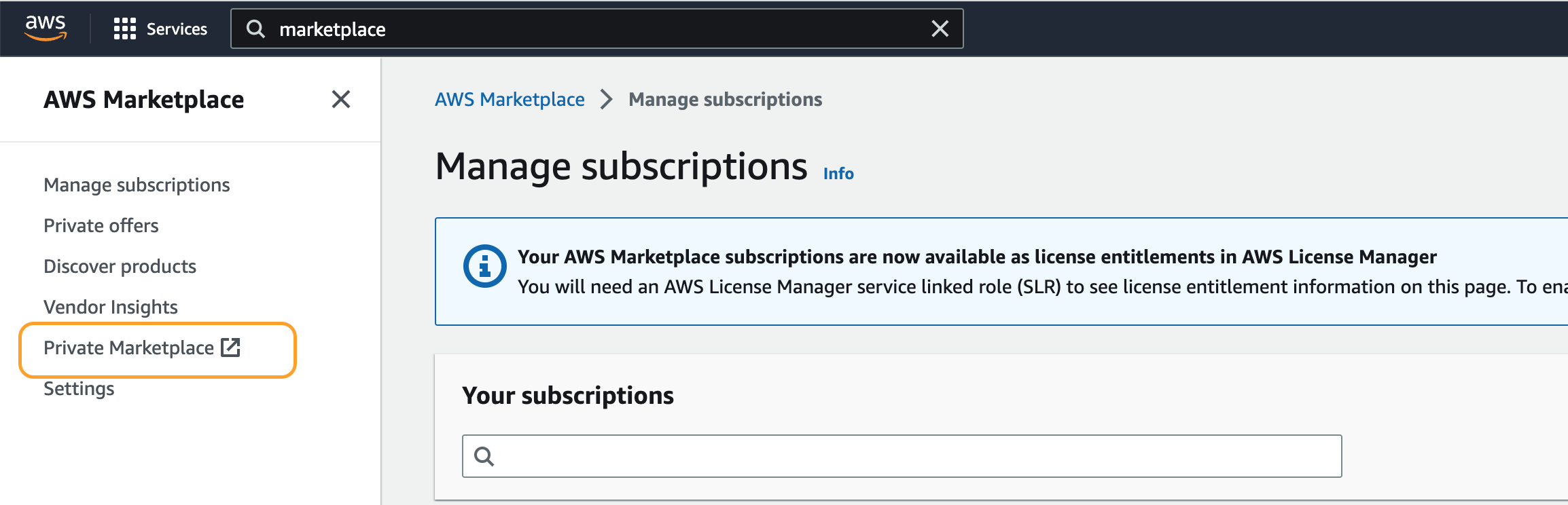 Marketplace Subscriptions