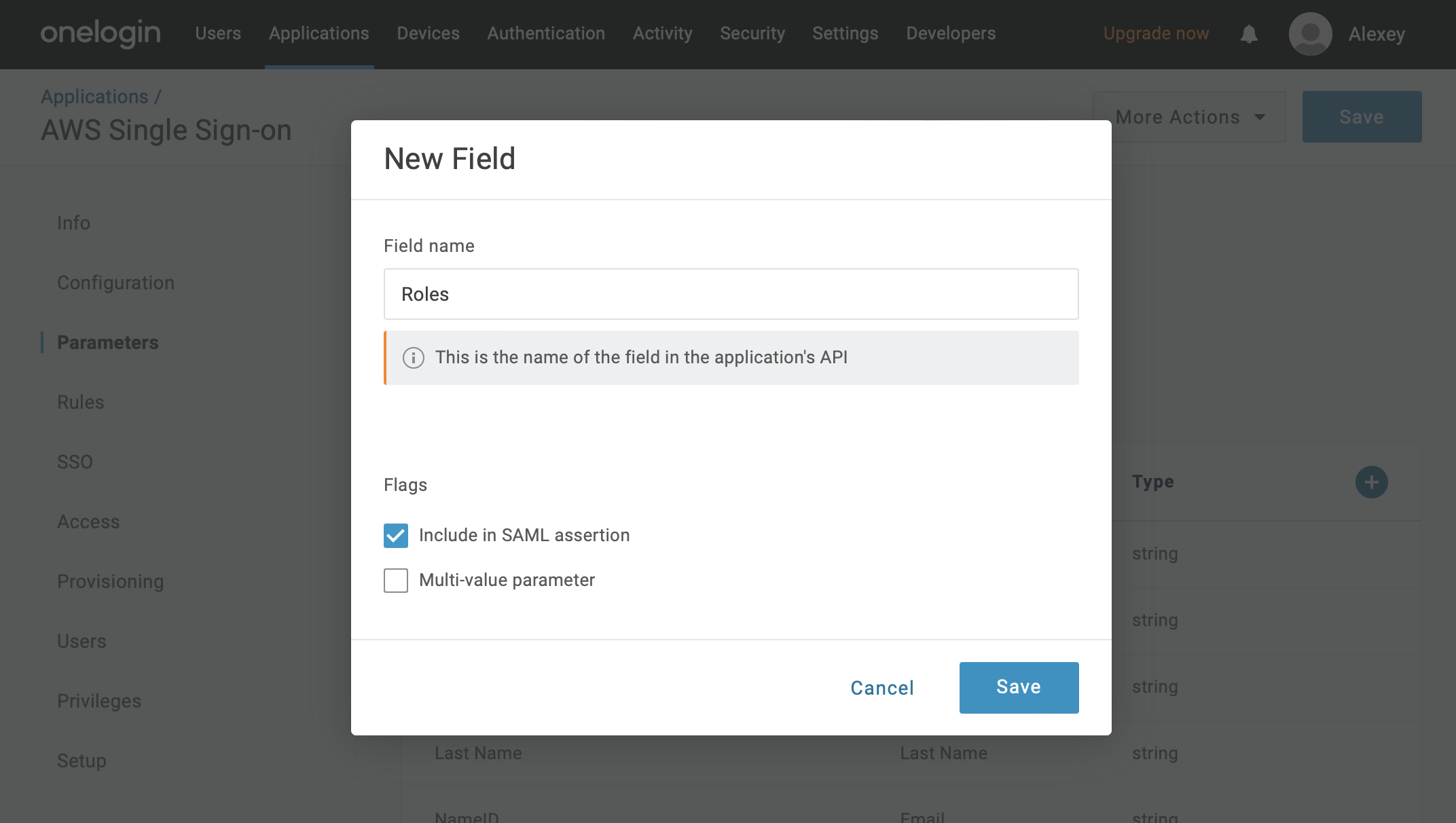 OneLogin Settings. SAML Metadata file 