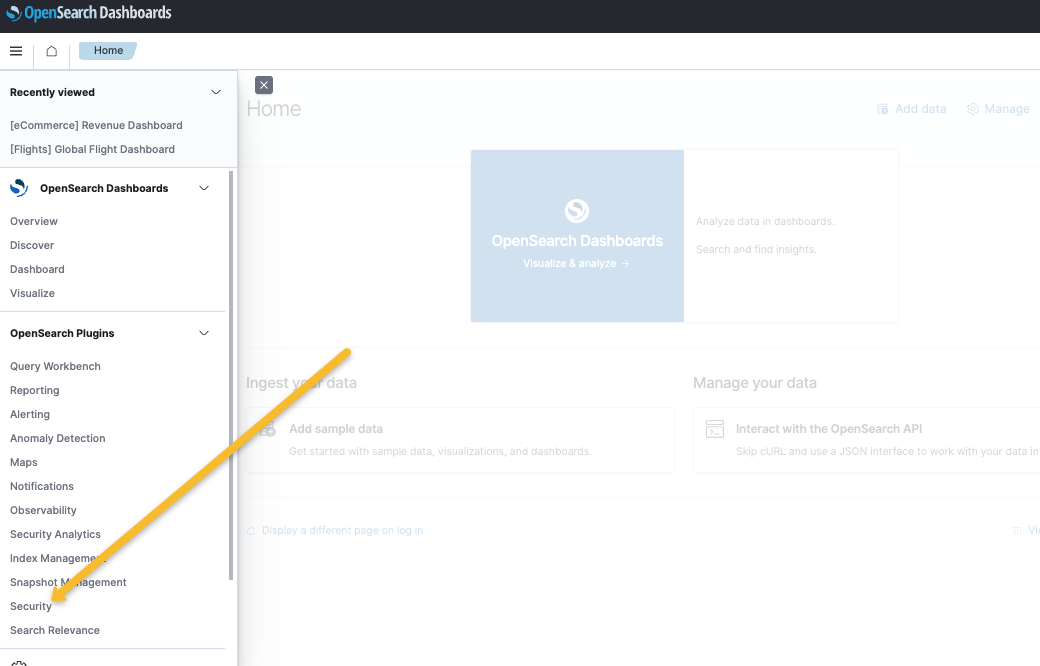 OpenSearch Dashboards. Security Plugin