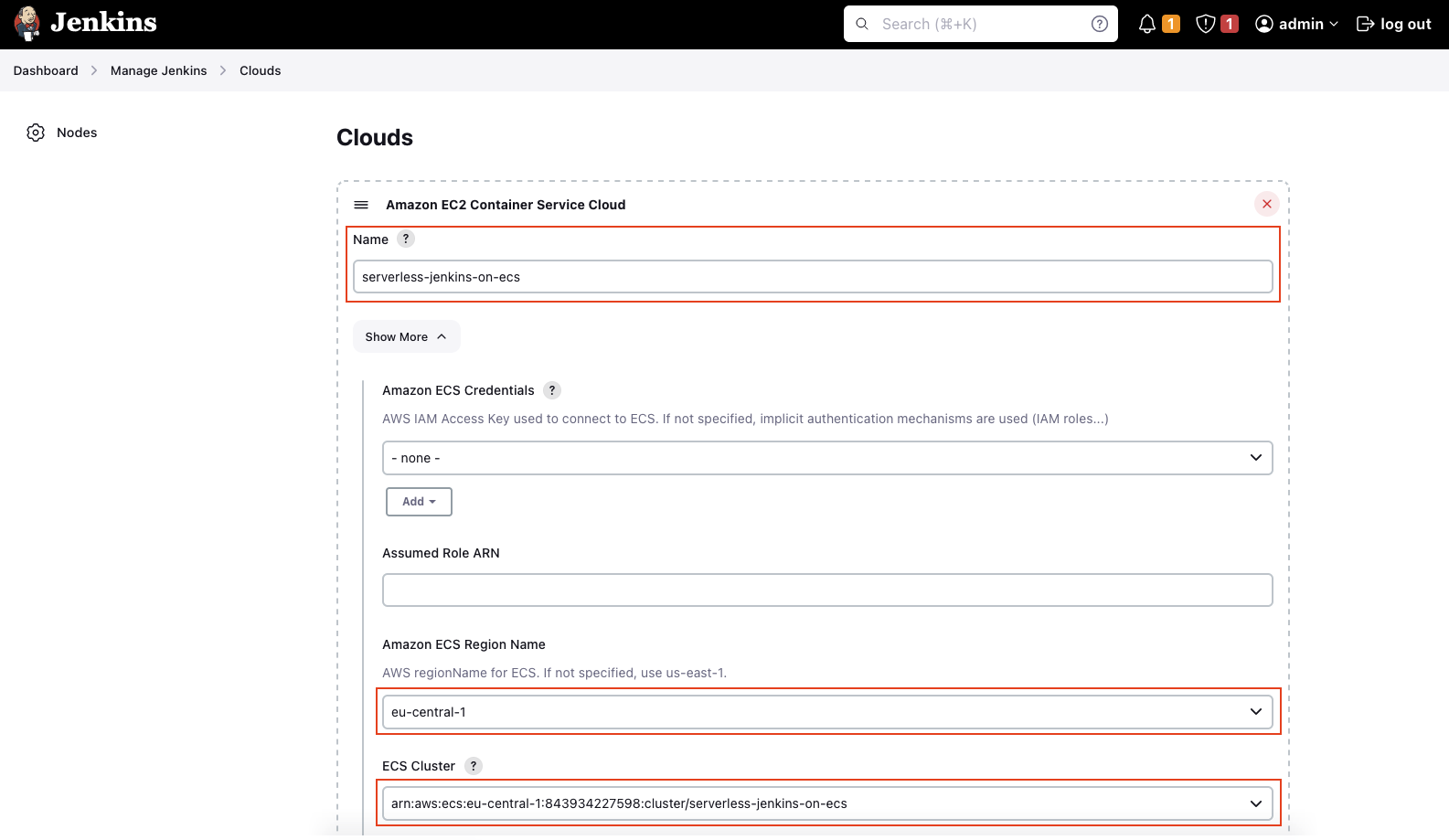 Jenkins Agent Config Region