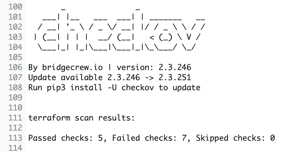 Checkov findings