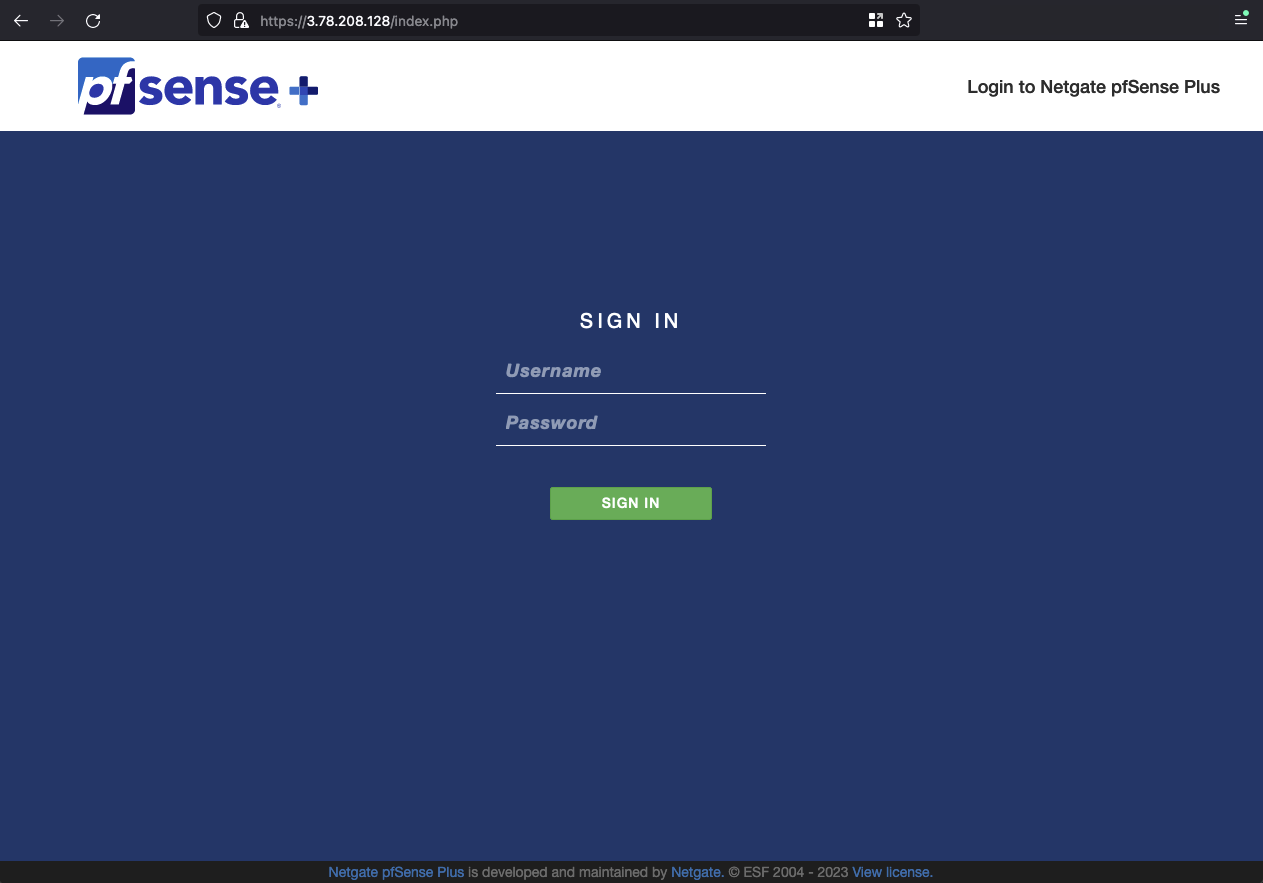 pfSense Login