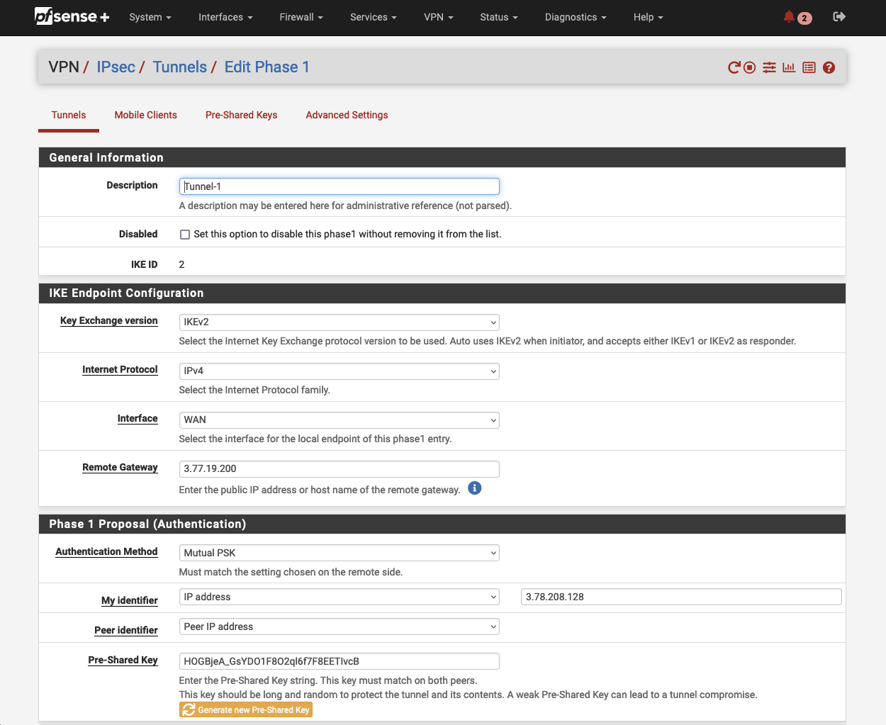 pfSense Phase 1