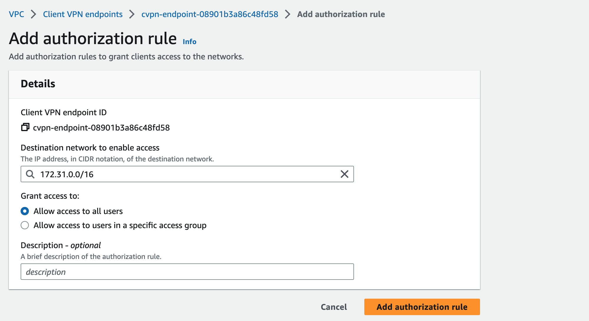 Client VPN Settings