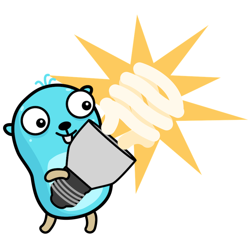 A blue character delivering an envelope or package with a bright star-like burst in the background.