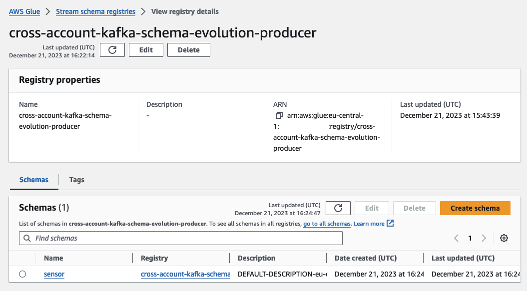 Schema Created