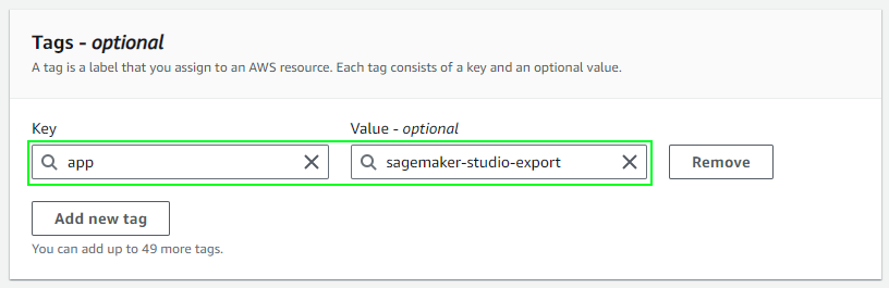 AWS DataSync Create task: create task destination tags